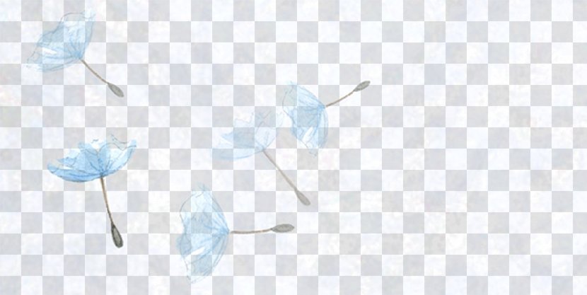 Paper Pattern - Material - Blue Dandelion Background Image Transparent PNG
