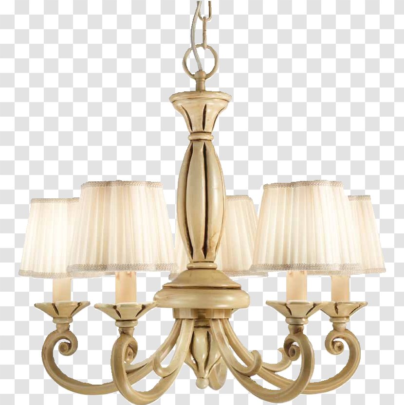 Chandelier 01504 Ceiling Light Fixture - Brass - Design Transparent PNG