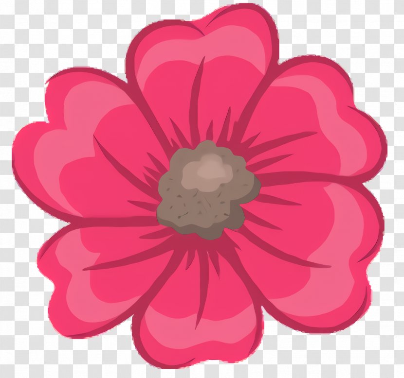 Pink Flower Cartoon - Anemone - Perennial Plant Transparent PNG