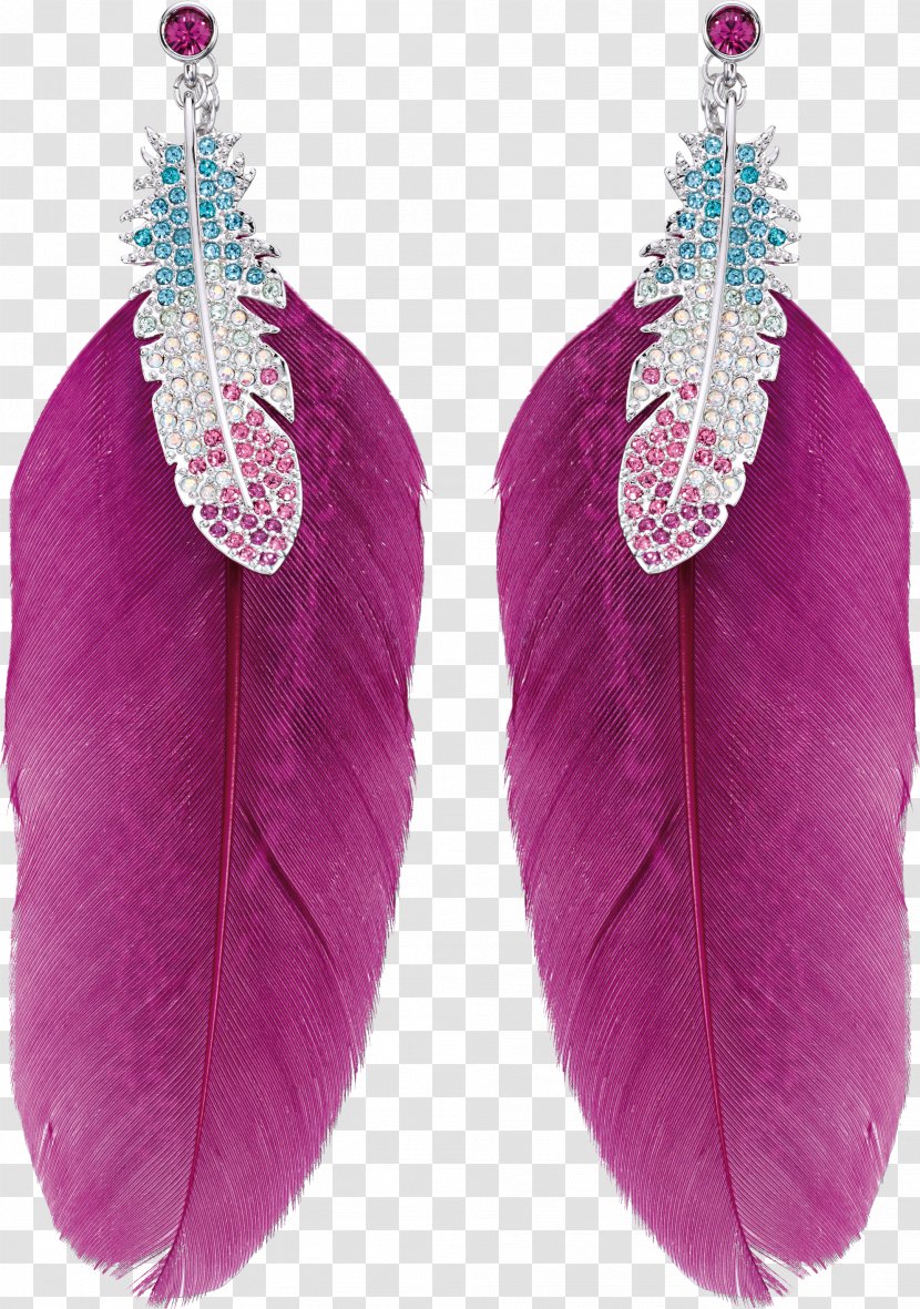 Earring Swarovski AG Jewellery Pendant Necklace - Charms Pendants - Feather Earrings Image Transparent PNG
