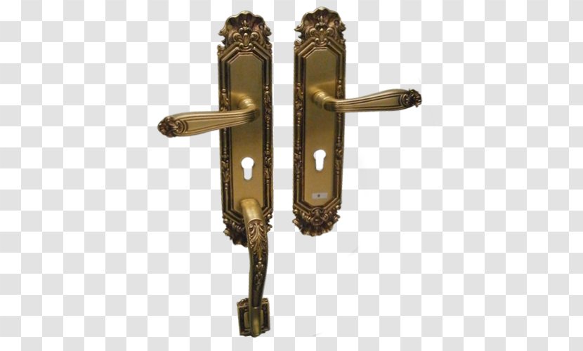 Door Handle 01504 - Metal - Gold Transparent PNG