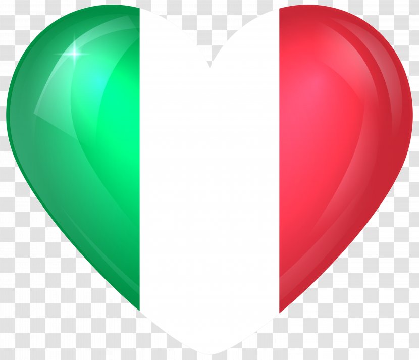 National Flag Clip Art - Heart - Italy Transparent PNG