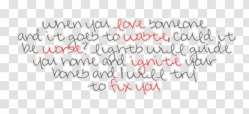 Handwriting Font Line Product Calligraphy - Love - Coldplay Transparent PNG
