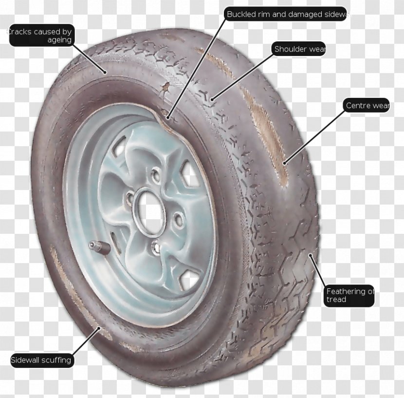 Car Tire Subaru Wheel Rim - Auto Part - Cracks Transparent PNG
