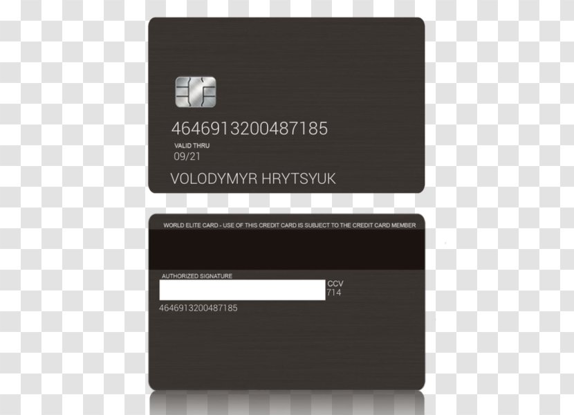 Centurion Card Credit Debit Black American Express - Visa Transparent PNG