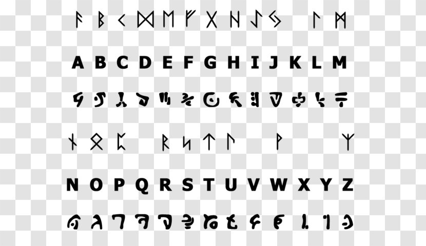 Runes Alphabet Legacy Of Kain Letter Cirth - Silhouette - Calligraphy Text Transparent PNG