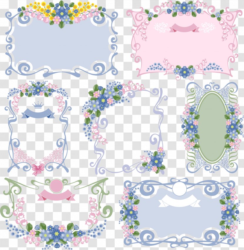 Picture Frame Ornament Clip Art - Small Fresh Flower Box Collection Transparent PNG