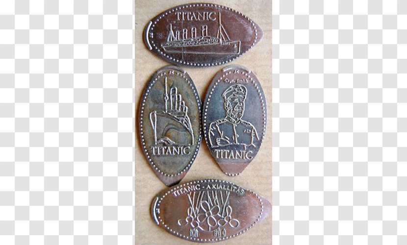 Titanic Exhibition RMS Coin Pinboard - Terracotta Transparent PNG