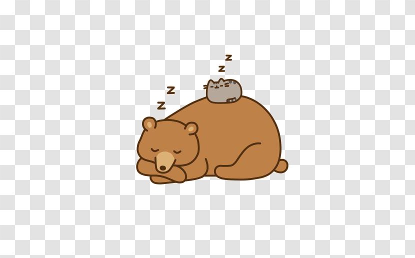 Cat Bear Pusheen Animation - Tree - Sleeping Transparent PNG