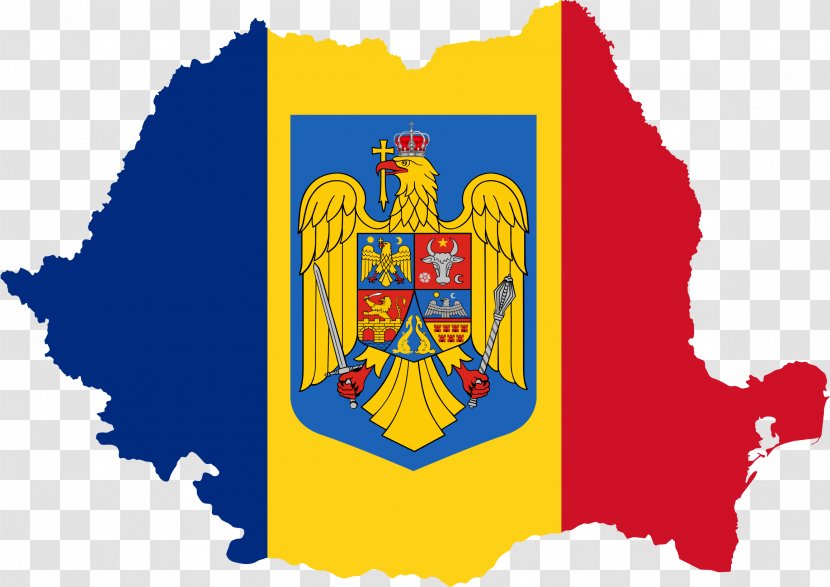 Flag Of Romania Map - Logo Transparent PNG
