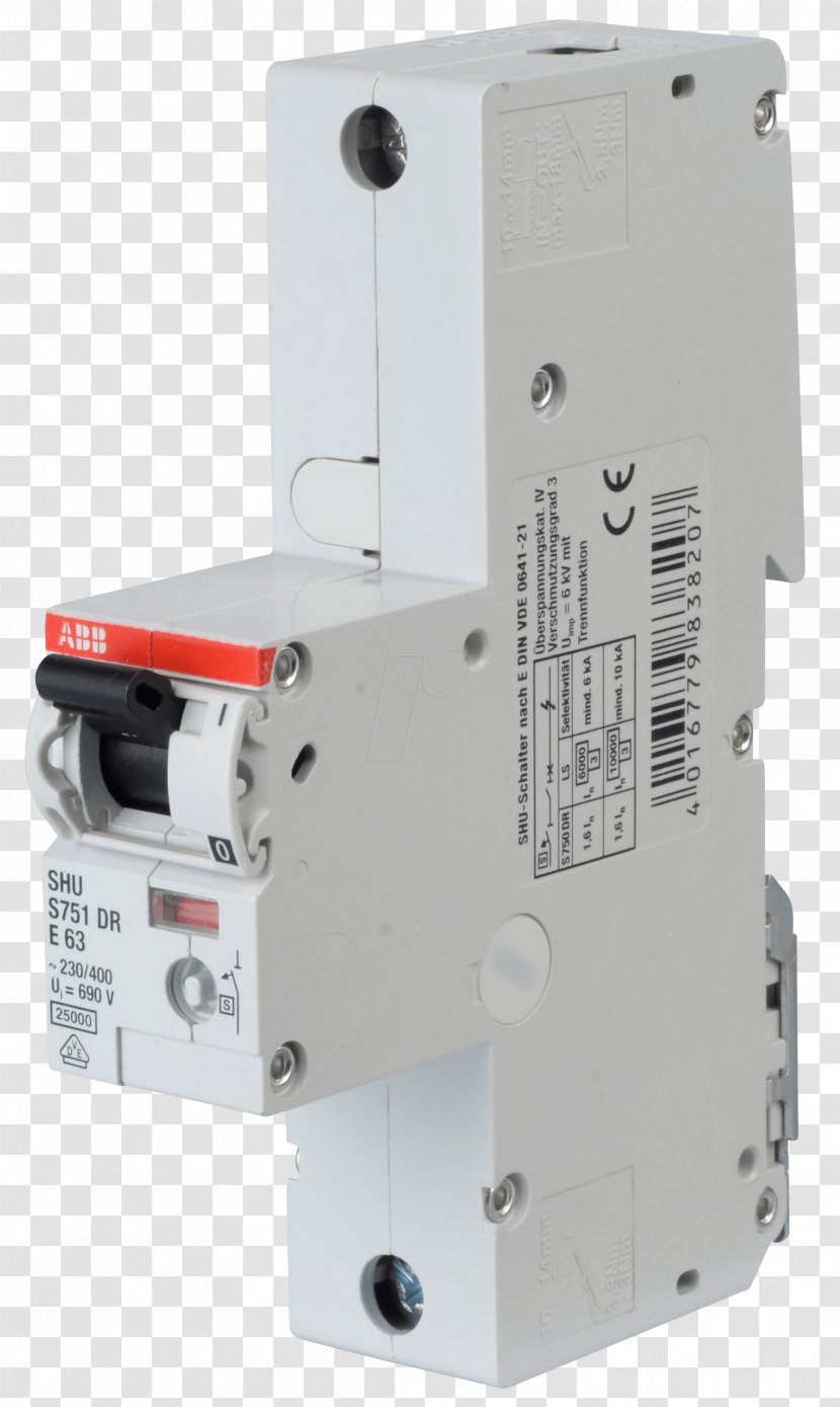 Circuit Breaker ABB Group Residual-current Device Electronics Automation - Din Rail - Machine Transparent PNG