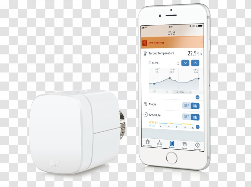 HomeKit Elgato Eve Thermo Thermostatic Radiator Valve Apple Sensor - Eyetv Transparent PNG