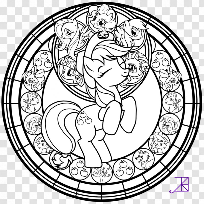 Princess Luna Stained Glass Coloring Book Sunset Shimmer Pony Window - Heart - Ginny Harry Potter Pages Transparent PNG