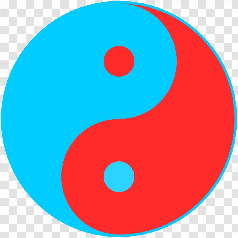 Yin And Yang Blue Red Clip Art - Color Transparent PNG