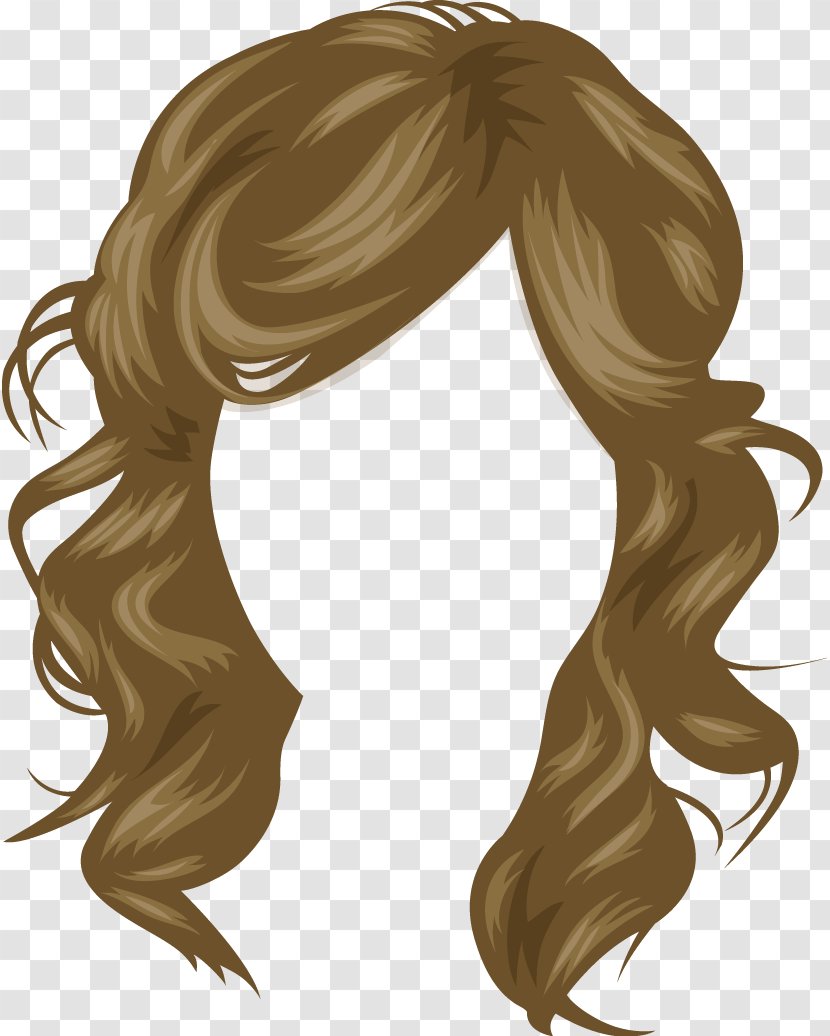 Hairstyle Wig Brown Hair Clip Art - Heart - Vector Ms. Transparent PNG