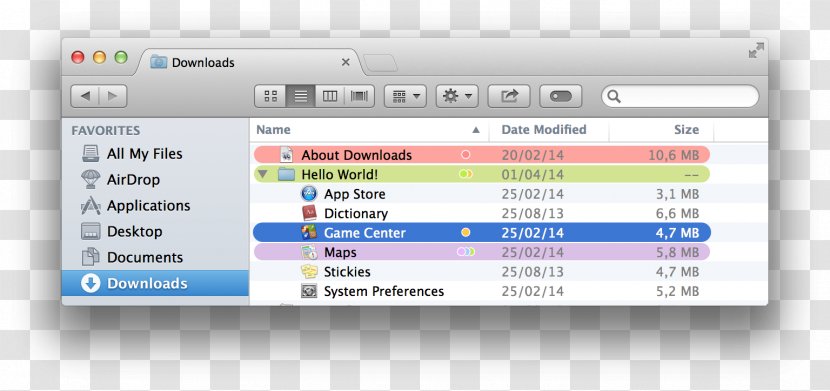 Computer Software MacOS - Area - Colored Labels Transparent PNG