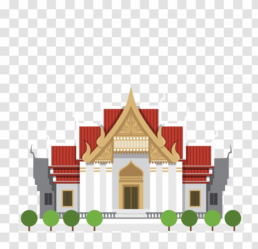 Thailand Royalty-free Stock Photography Illustration - Dance In - Tourist Attractions Building Transparent PNG