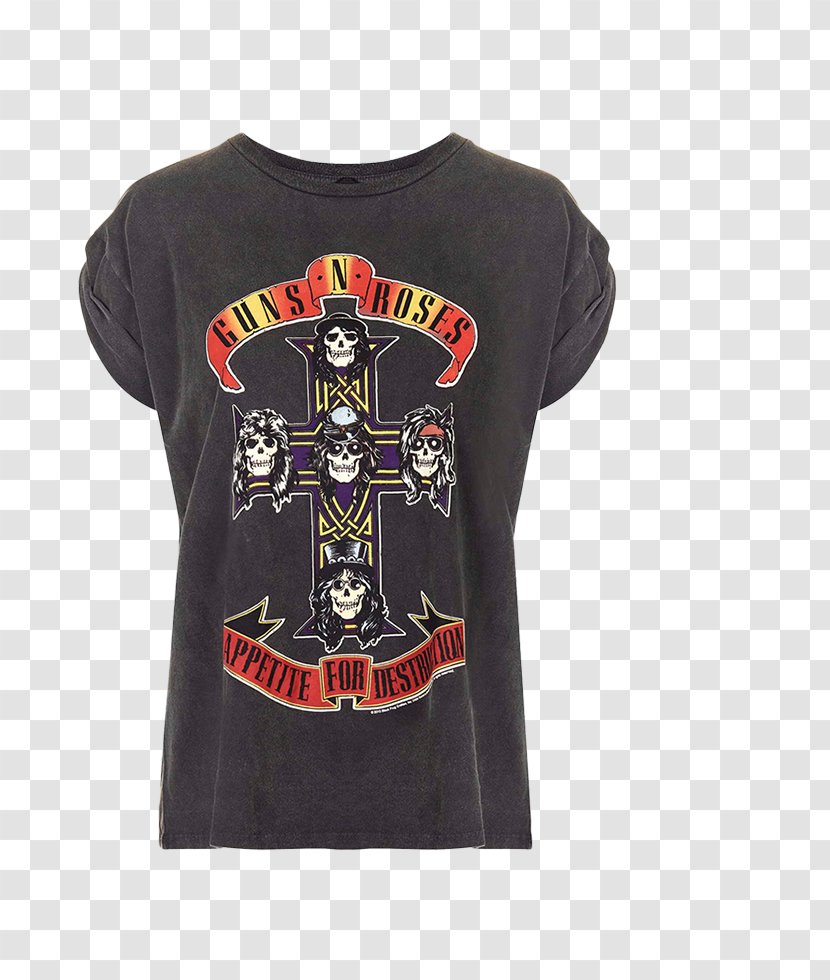 T-shirt Guns N' Roses Appetite For Destruction Top Fashion - Tree Transparent PNG