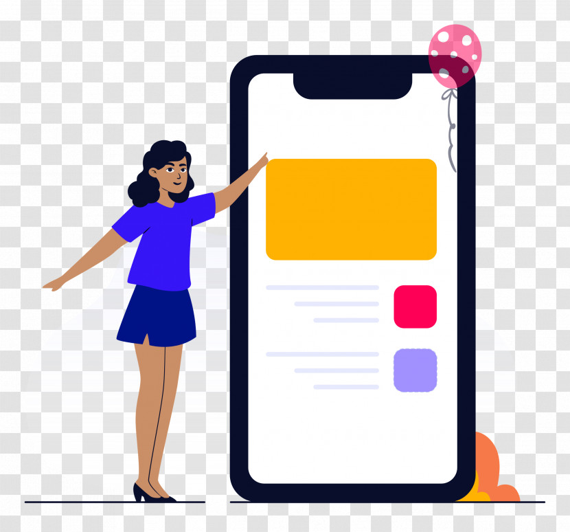 Mobile Phone Ebusiness Girl Transparent PNG