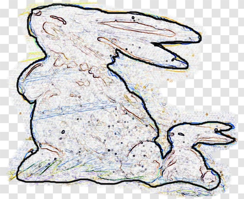 Hare Rabbit Easter Bunny Craft Paper - Line Art - Patterns Transparent PNG