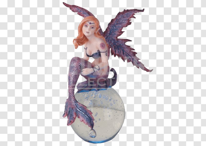 Fairy Magic Figurine Legendary Creature Mermaid - Winter - Crystal Ball Transparent PNG