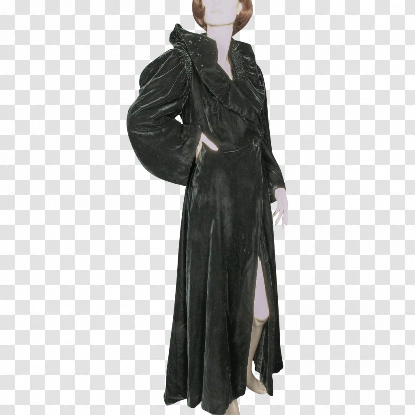 Robe 1930s 1940s Opera Coat 1950s - Figurine - Velvet Transparent PNG