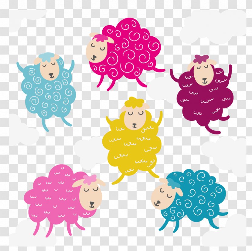 Sheep Birthday - 6 Color Vector Material Transparent PNG
