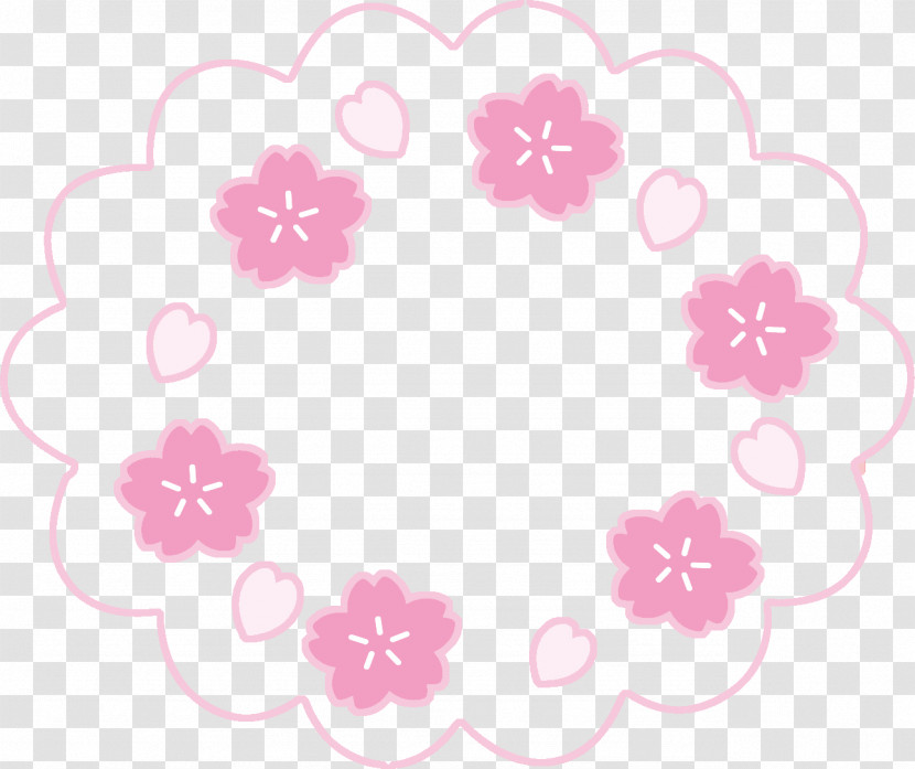 Cherry Flower Frame Sakura Frame Floral Frame Transparent PNG