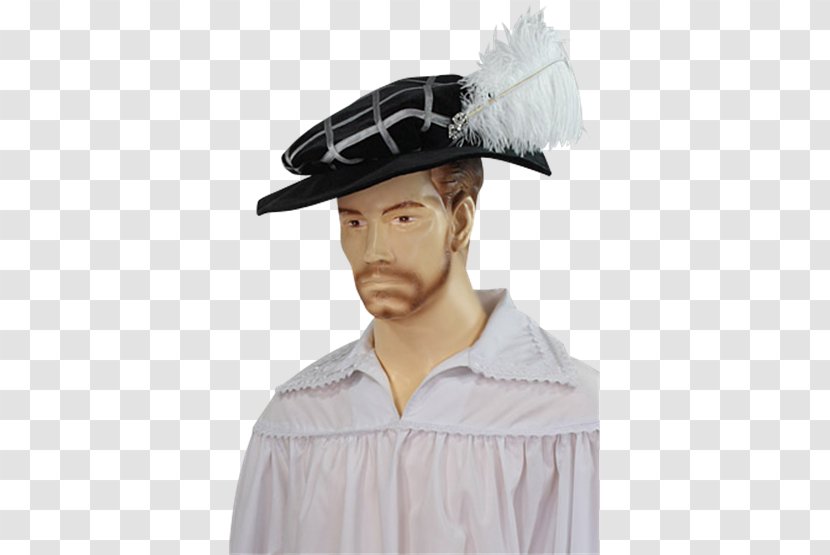 Renaissance Sun Hat Cap Cavalier - English Medieval Clothing Transparent PNG