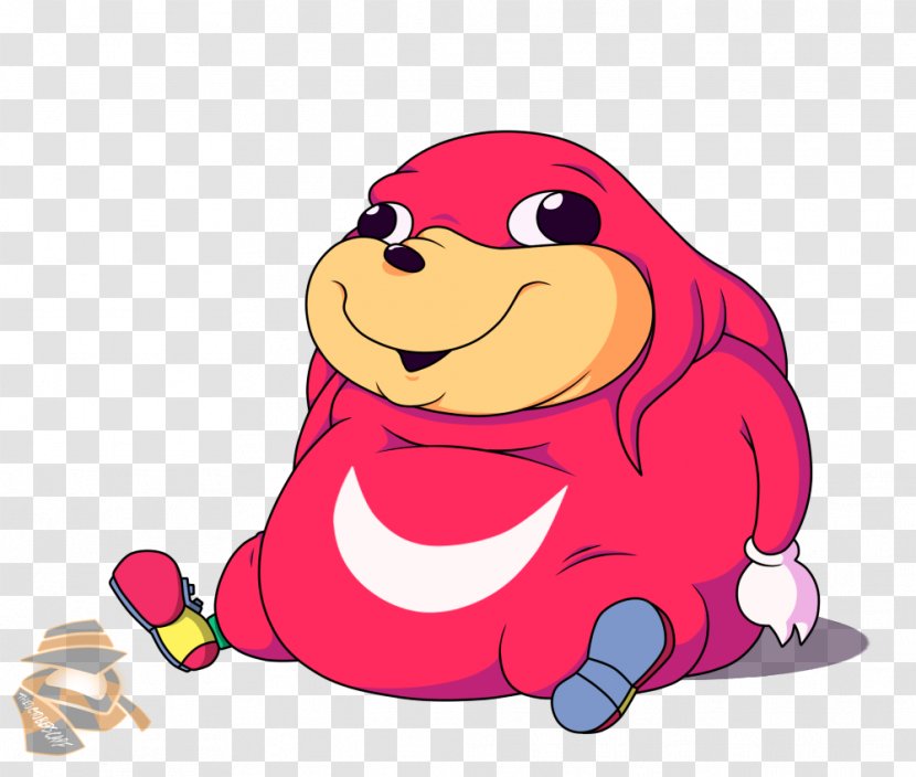 Knuckles The Echidna YouTube VRChat Ugandan Dash - Watercolor - WAY Transparent PNG