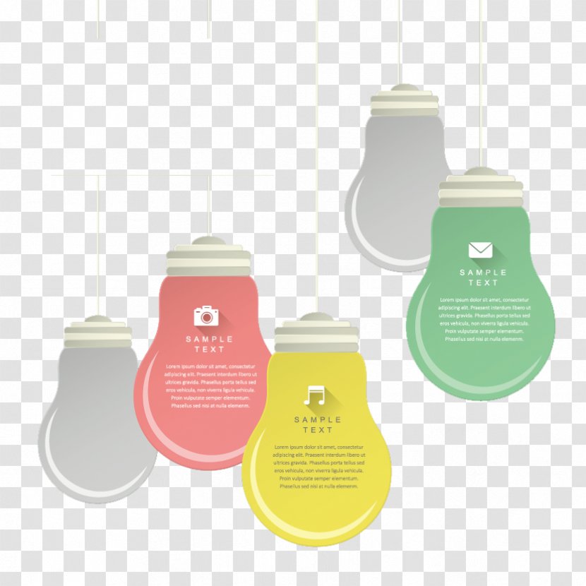 Paper Infographic - Floating Lamp Transparent PNG