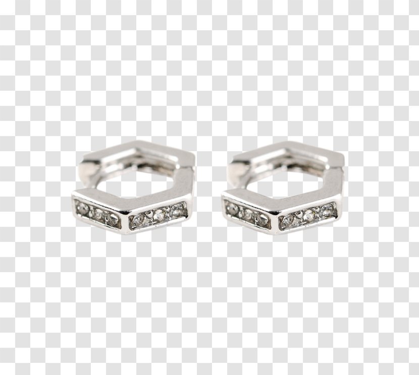 Earring Silver Body Jewellery Wedding Ring - Fashion Hexagon Transparent PNG