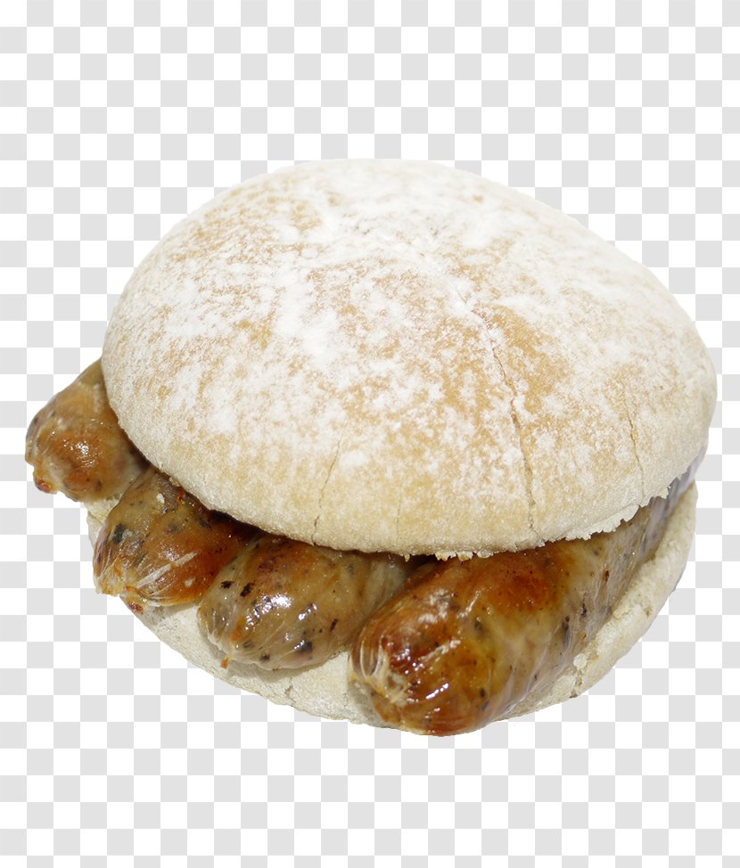 Breakfast Sandwich Ciabatta Sausage Cheeseburger - Bocadillo Transparent PNG