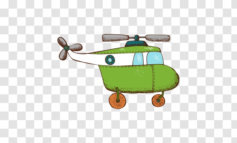 Airplane - Wing - Cartoon Helicopter Transparent PNG
