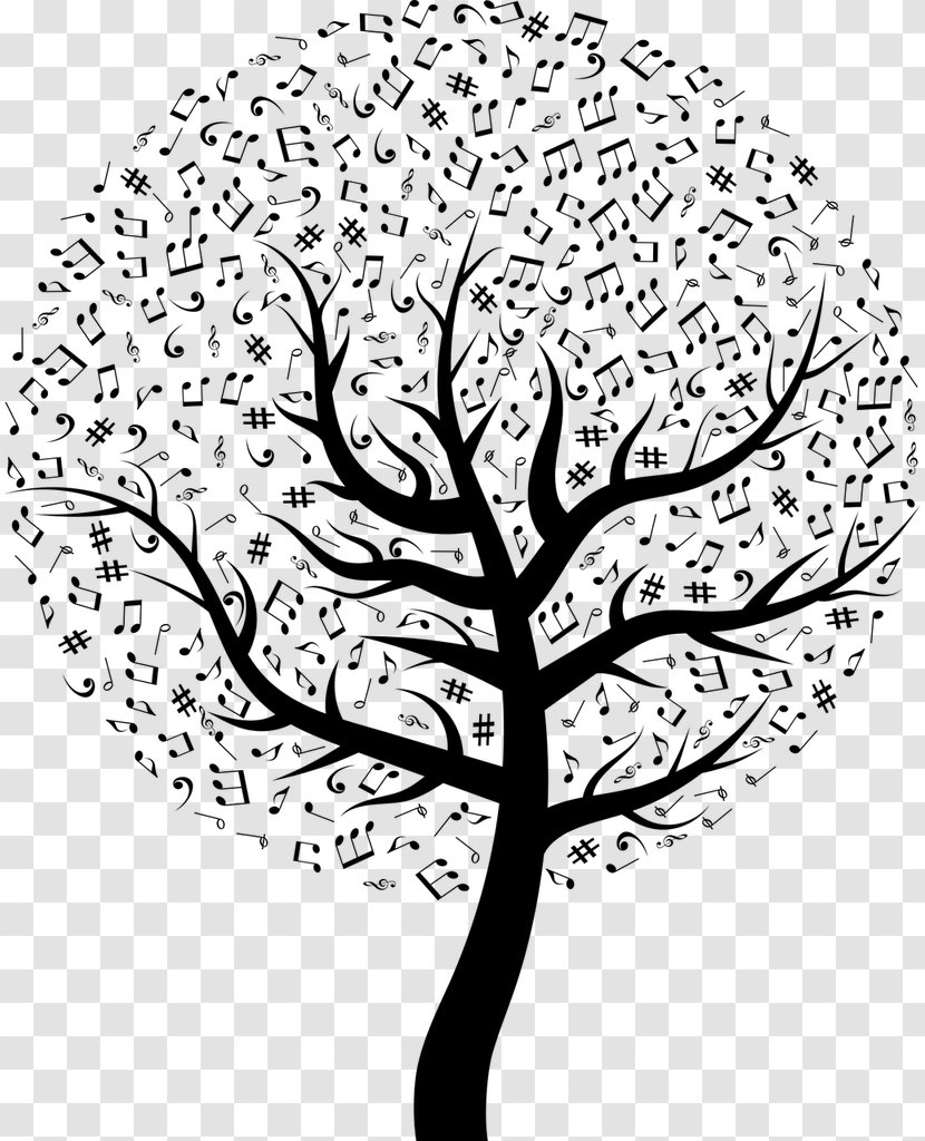 Musical Note Treble Clip Art - Cartoon - Tree Of Life Transparent PNG