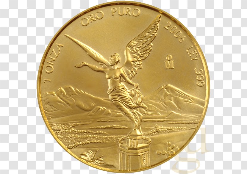 Gold Libertad Bronze Medal Coin Transparent PNG