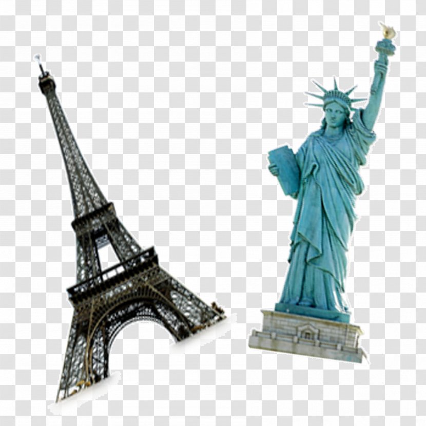 Statue Of Liberty Eiffel Tower Transparent PNG