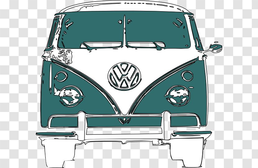 Volkswagen Type 2 Campervans - Westfalia Camper - Samba Vector Transparent PNG