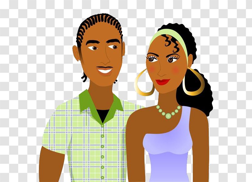 African American Black Clip Art - Cartoon - A Couple Transparent PNG