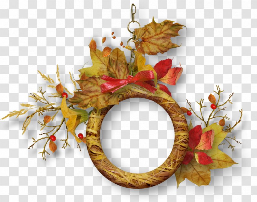 Picture Frames Clip Art - Wreath - Autumn Transparent PNG