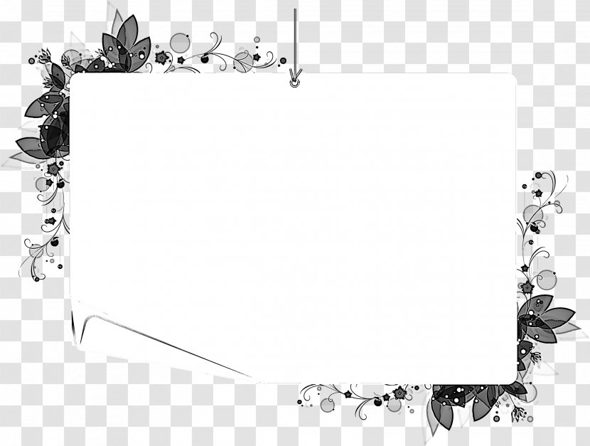 Black And White Flower - Jewellery Rectangle Transparent PNG