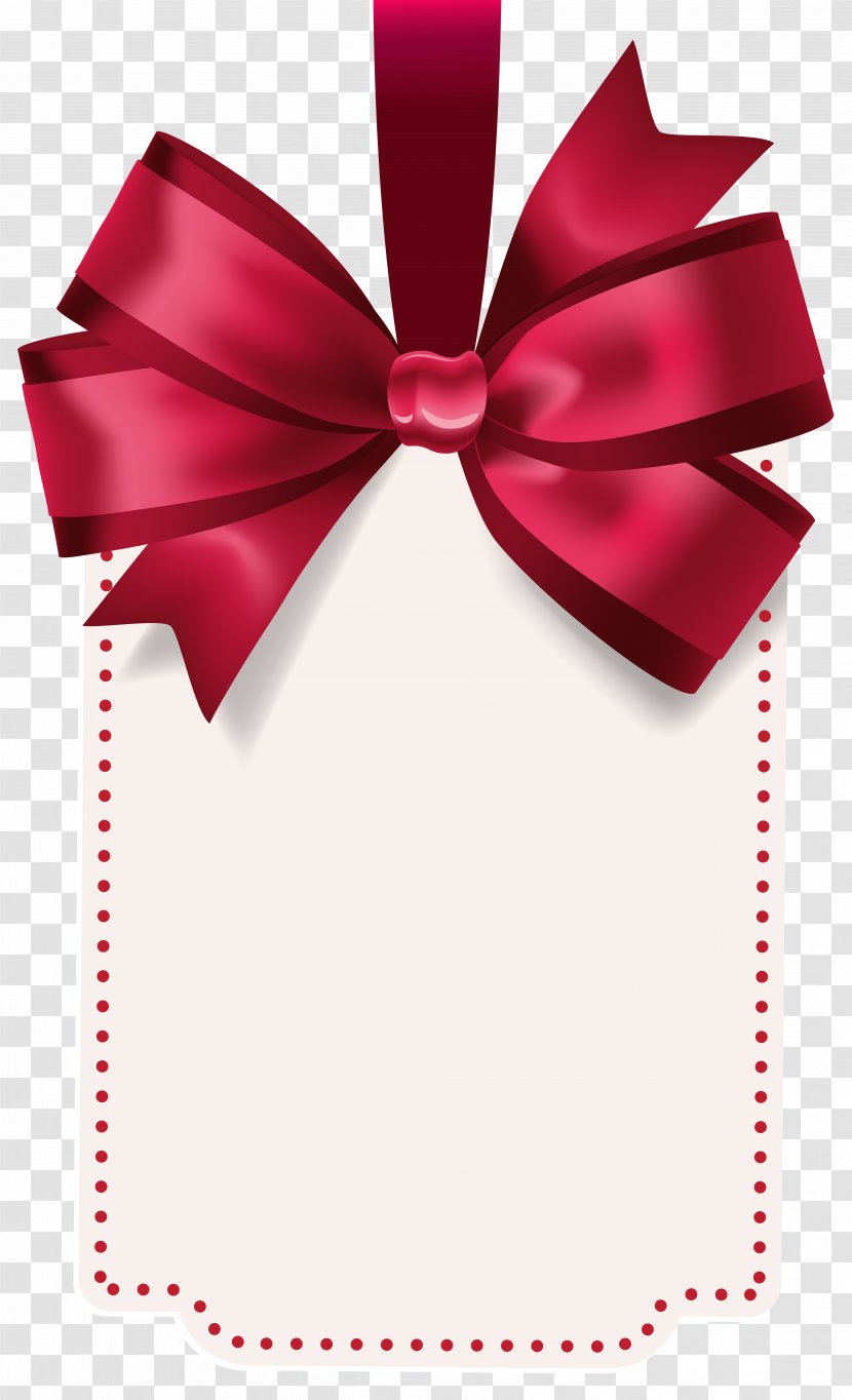 Bow And Arrow Clip Art - Ribbon - Label With Red Template Image Transparent PNG