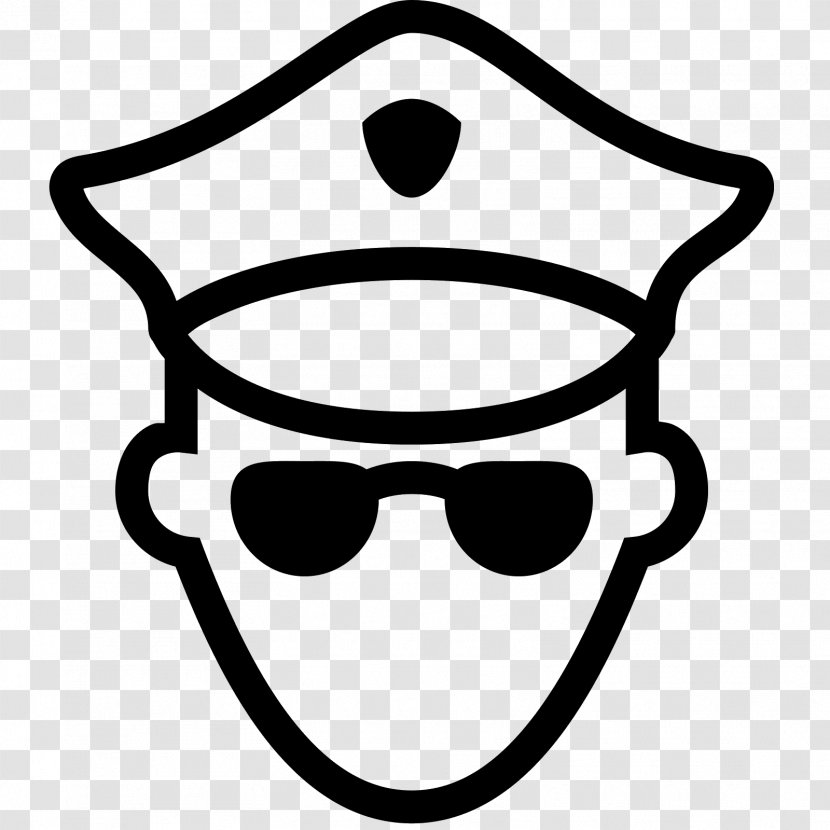 Police Officer Station Badge - Line Art Transparent PNG