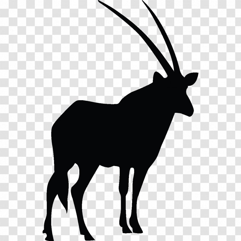 Antelope Oryx Silhouette Sticker Transparent PNG