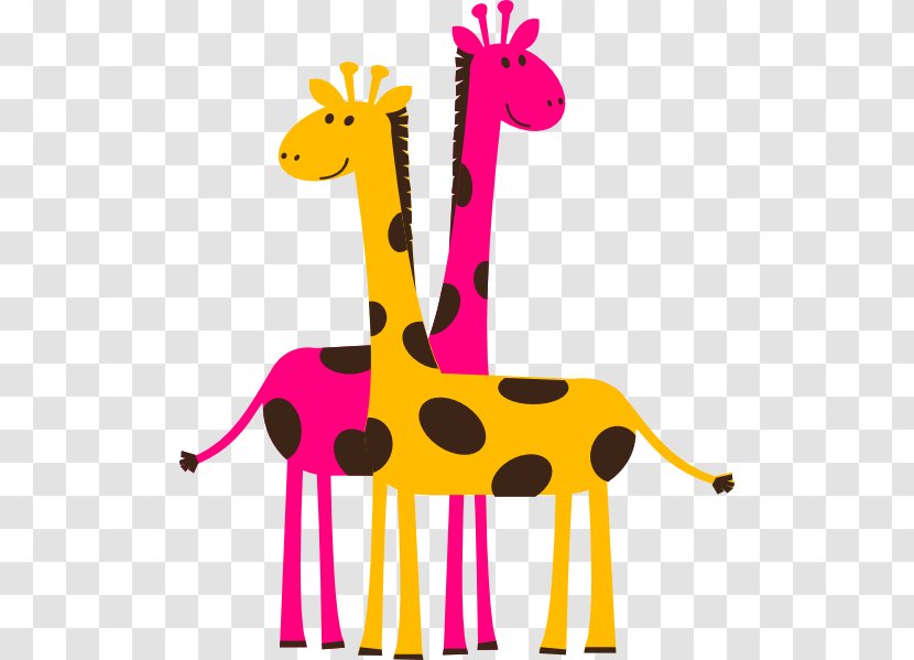 Giraffe Free Clip Art - Cartoon - Pink Transparent PNG