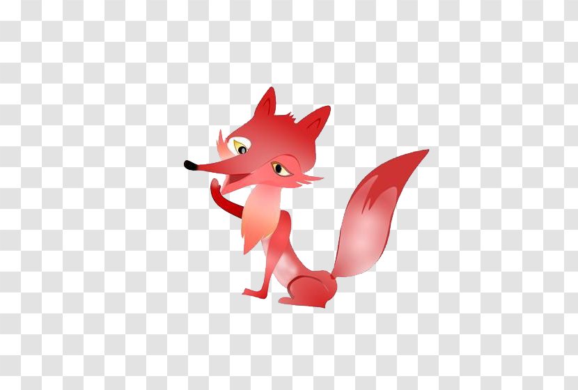 Red Fox Hoodie Cartoon Transparent PNG