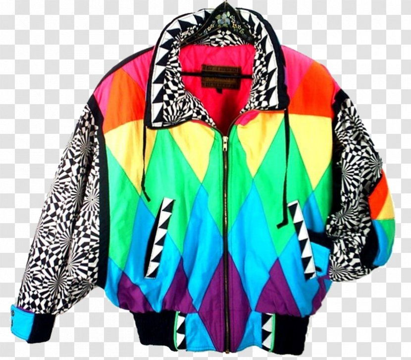 Windbreaker 1980s Jacket Clothing Fashion - Sizes Transparent PNG