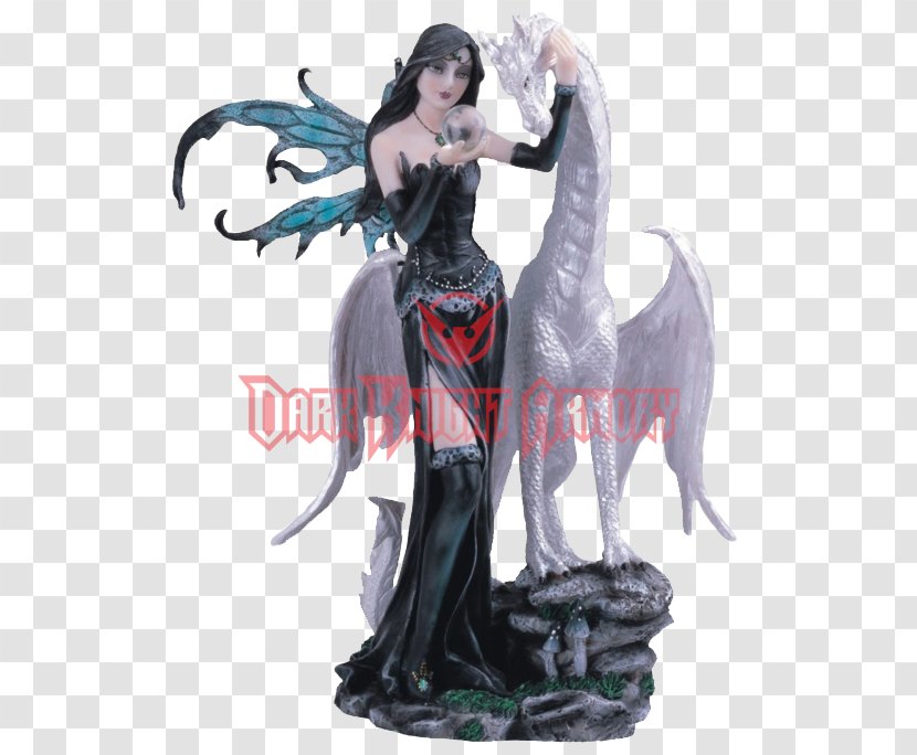 Fairy Statue White Dragon Figurine - Ball Z Transparent PNG