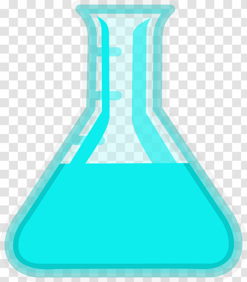 Aqua Turquoise Beaker Teal Laboratory Flask Transparent PNG