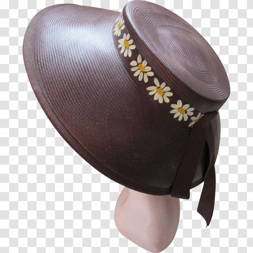 Headgear Cap Hat - Brown - Hand-painted Daisy Transparent PNG